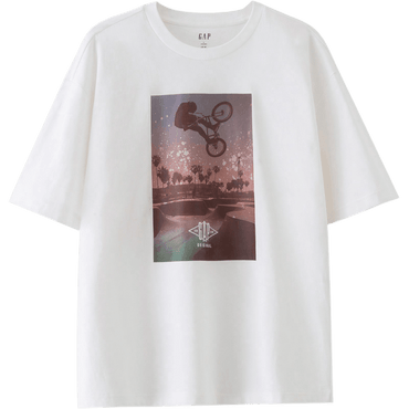 Футболка с коротким рукавом gap heavy loose printed round neck short sleeve t-shirt для мужчин и женщин - Boxette Shop