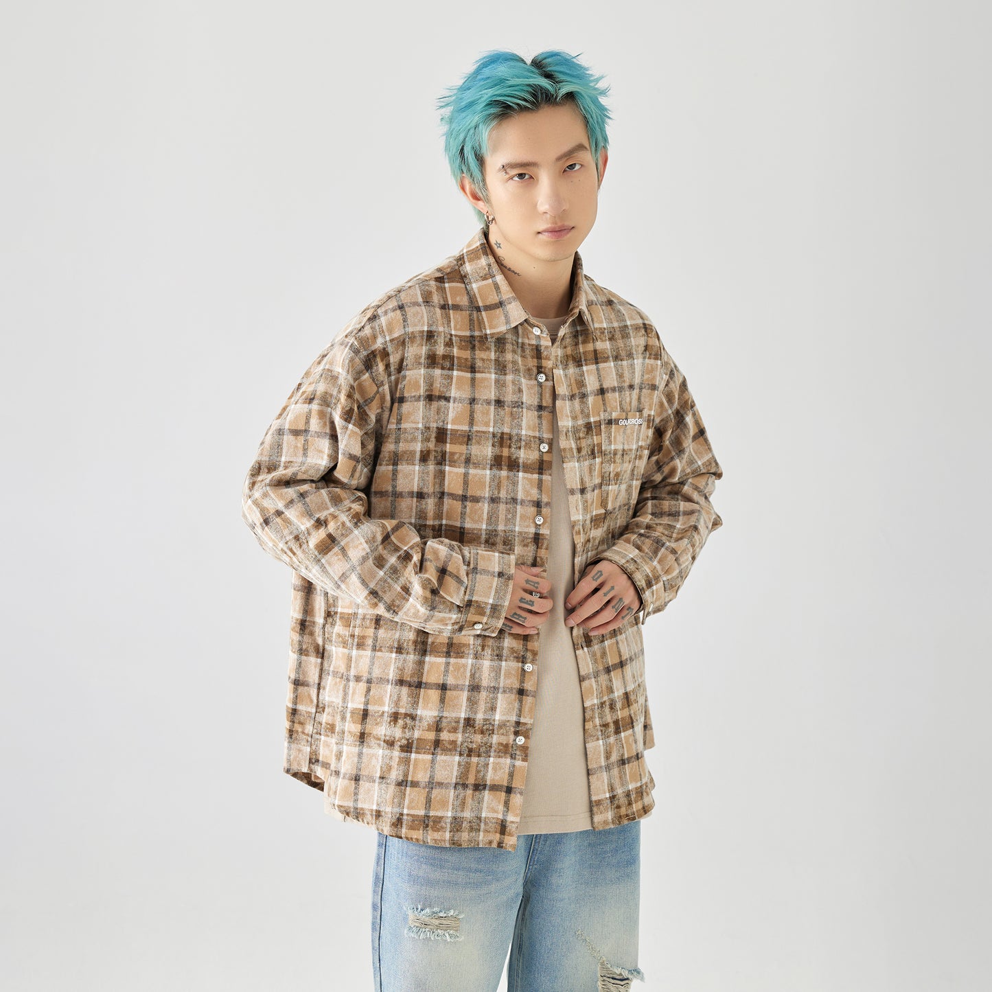 Golfkross Amerika retro to'qnashuvi tasodifiy yubka uzun yengli ko'ylak ko'ylagi juftlik modellari