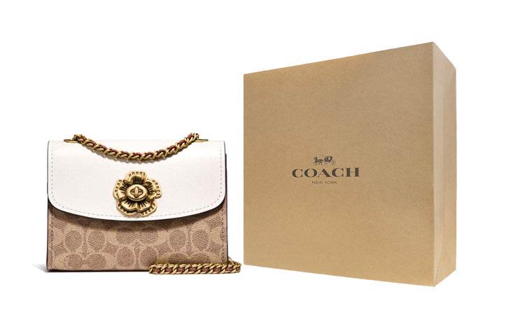 Сумка женская Coach Parker 18 Camellia Chain Coated Canvas - Boxette Shop