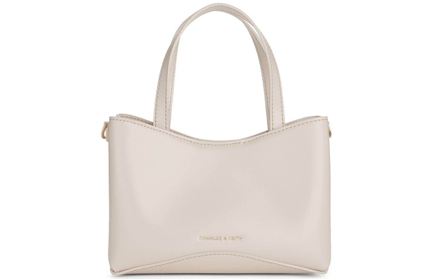 Сумка женская Charles&Keith Ck Simple Square Pu S Oatmeal - Boxette Shop