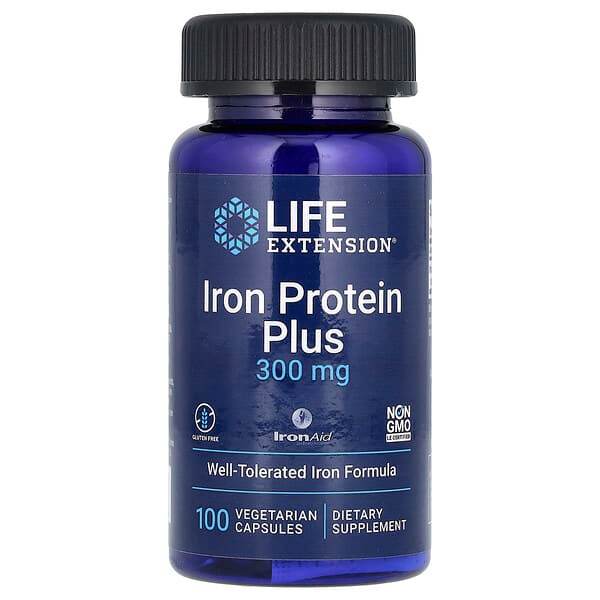 БАД Life Extension Iron Protein Plus IronAid, 100 капсул - Boxette Shop