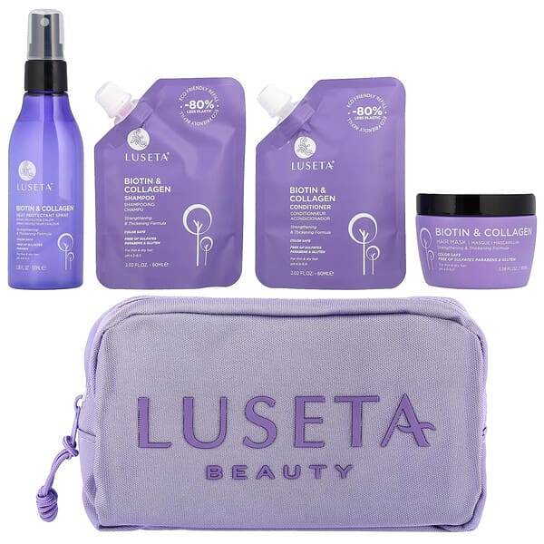 Набор для ухода за волосами Luseta Beauty, с биотином и кератином, 4 продукта, 320 мл - Boxette Shop
