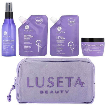 Набор для ухода за волосами Luseta Beauty, с биотином и кератином, 4 продукта, 320 мл - Boxette Shop
