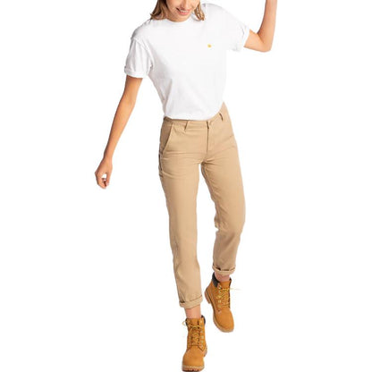 Ayollar Carhartt WIP Qattiq rangli tekis oyoqli kundalik shimlar