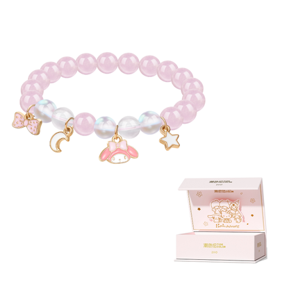 Браслет женский Hello Kitty Bow Rose Quartz