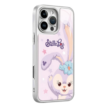 Disney ABS+PC materiali Yoqimli Daffy oilaviy yulduzi Lulu Ling Na Belle Premium karbonli tolali naqshli himoya sumkasi Apple/Apple 16ProMax/15/14Pro/Max/iPhone13/12/11 uchun shirin mobil telefon qopqog'i