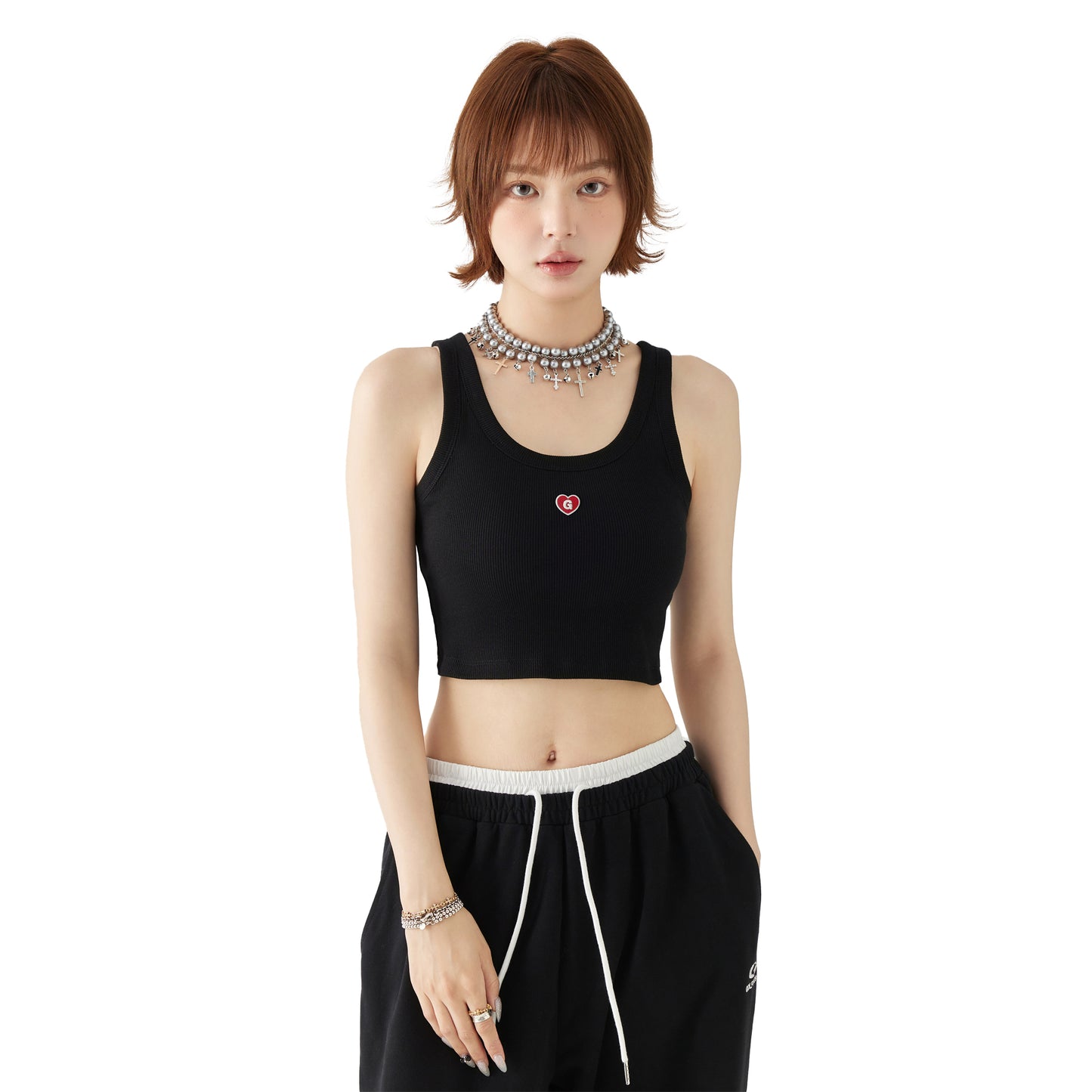 Golfkrossning asosiy modellari kashtado'zlikni yaxshi ko'radi tashqi kiyim yengsiz kamzulga kalta shirin salqin uslubdagi achchiq qizning pastki ichki qismi yuqori yelek ayollar