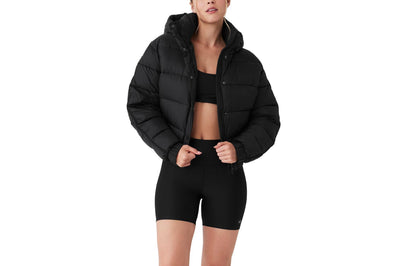 Пуховик женский Alo Yoga Striped Detachable Hood