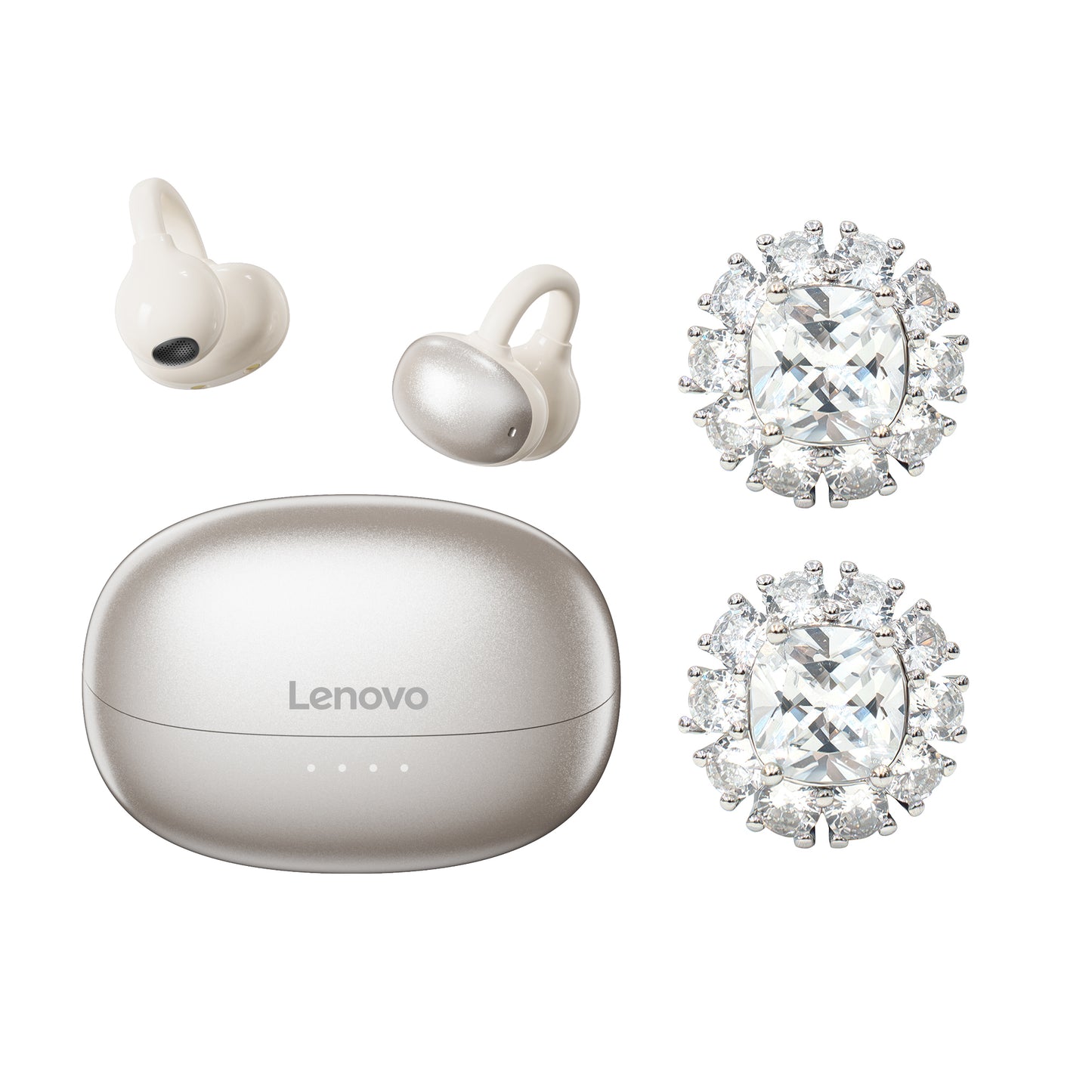 Lenovo lenovo k06 ослепительные разноцветные серьги-бабочки тип зажима для уха шумоподавление при звонках обновленный bluetooth 5.4 спортивные игры игровой кинотеатр imax уровень качества звука студенческая вечеринка высокая стоимость apple huawei xiaomi