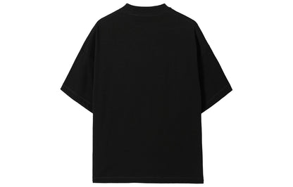 Lilbetter harfi logotipi bosma paxta amerikalik kundalik toza kiyimli dumaloq bo'yinli yarim yengli bo'shashgan juftlik qisqa yengli futbolka modelli erkaklar va ayollar