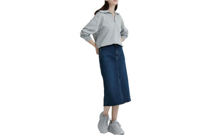 Uniqlo Rangli Zip o'rta bel ayollar yubka