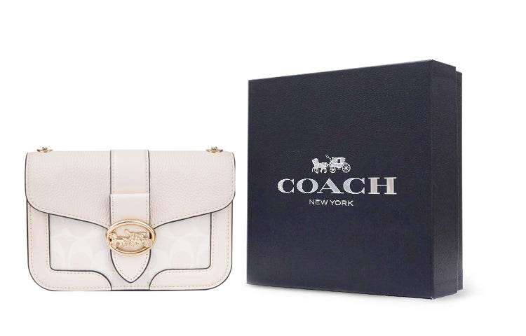 Сумка женская Coach Georgie 19 Carriage Buckle Colour Block - Boxette Shop