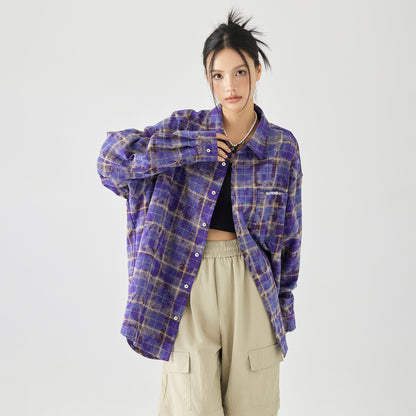 Golfkross Amerika retro to'qnashuvi tasodifiy yubka uzun yengli ko'ylak ko'ylagi juftlik modellari