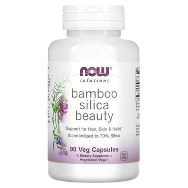 БАД NOW Solutions, Bamboo Silica Beauty, диоксид кремния из бамбука, 90 капсул - Boxette Shop