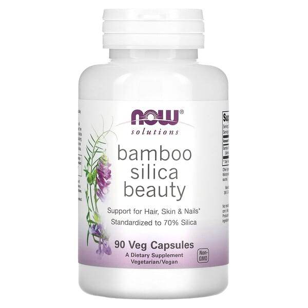 БАД NOW Solutions, Bamboo Silica Beauty, диоксид кремния из бамбука, 90 капсул - Boxette Shop