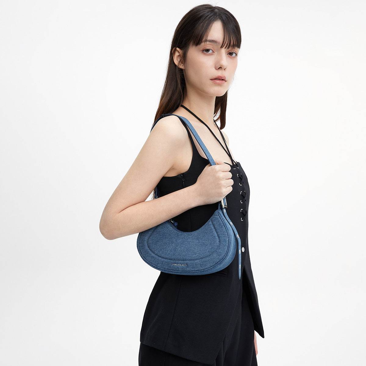 Сумка женская Charles&Keith Tannin Collection Petra Denim - Boxette Shop