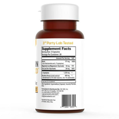 БАД Natural Stacks Serotonin Brain Food, 60 капсул - Boxette Shop