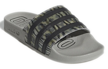 Adidas originals adilette удобные повседневные женские тапочки черно-серого цвета