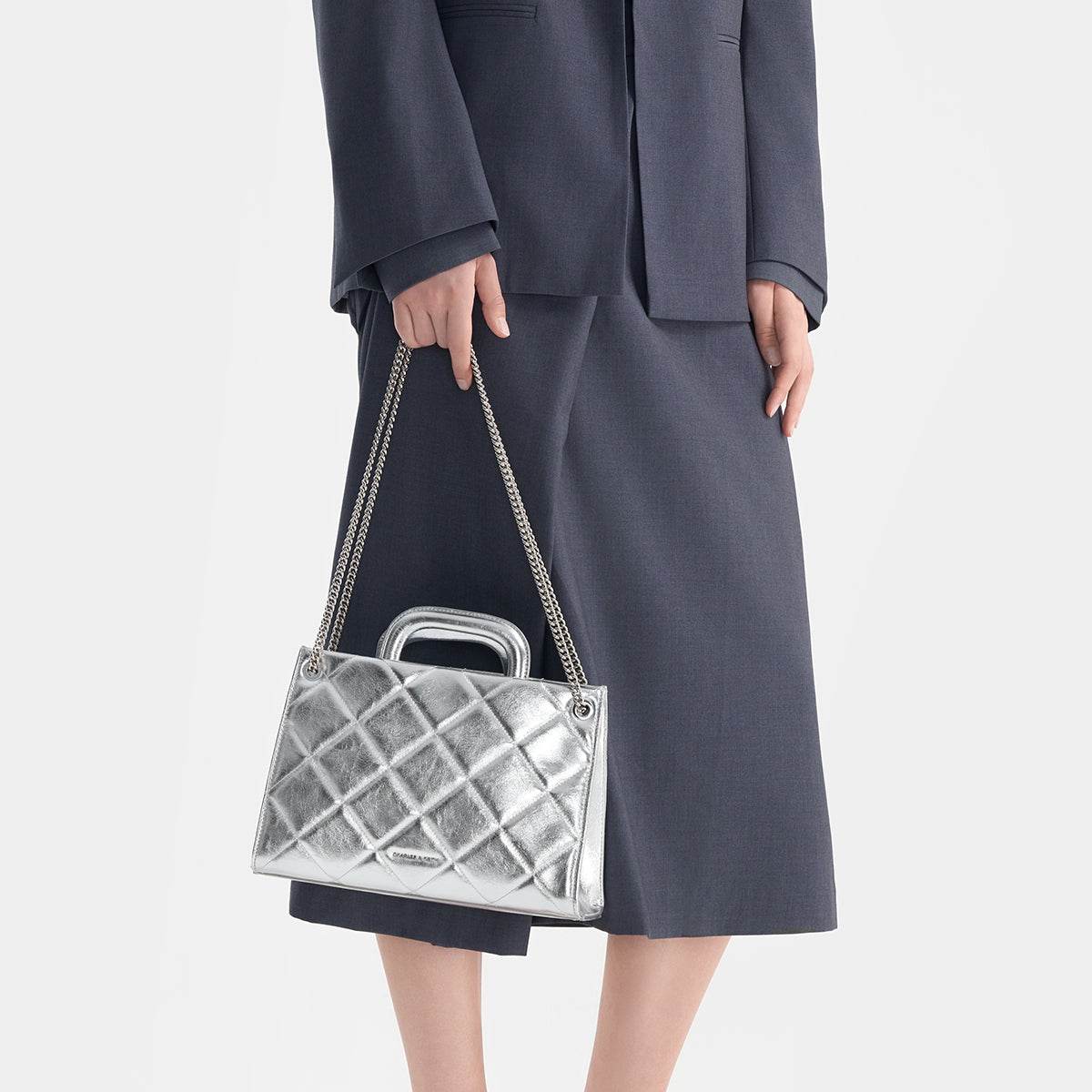 Сумка женская Charles&Keith Simple Diamond Chain - Boxette Shop