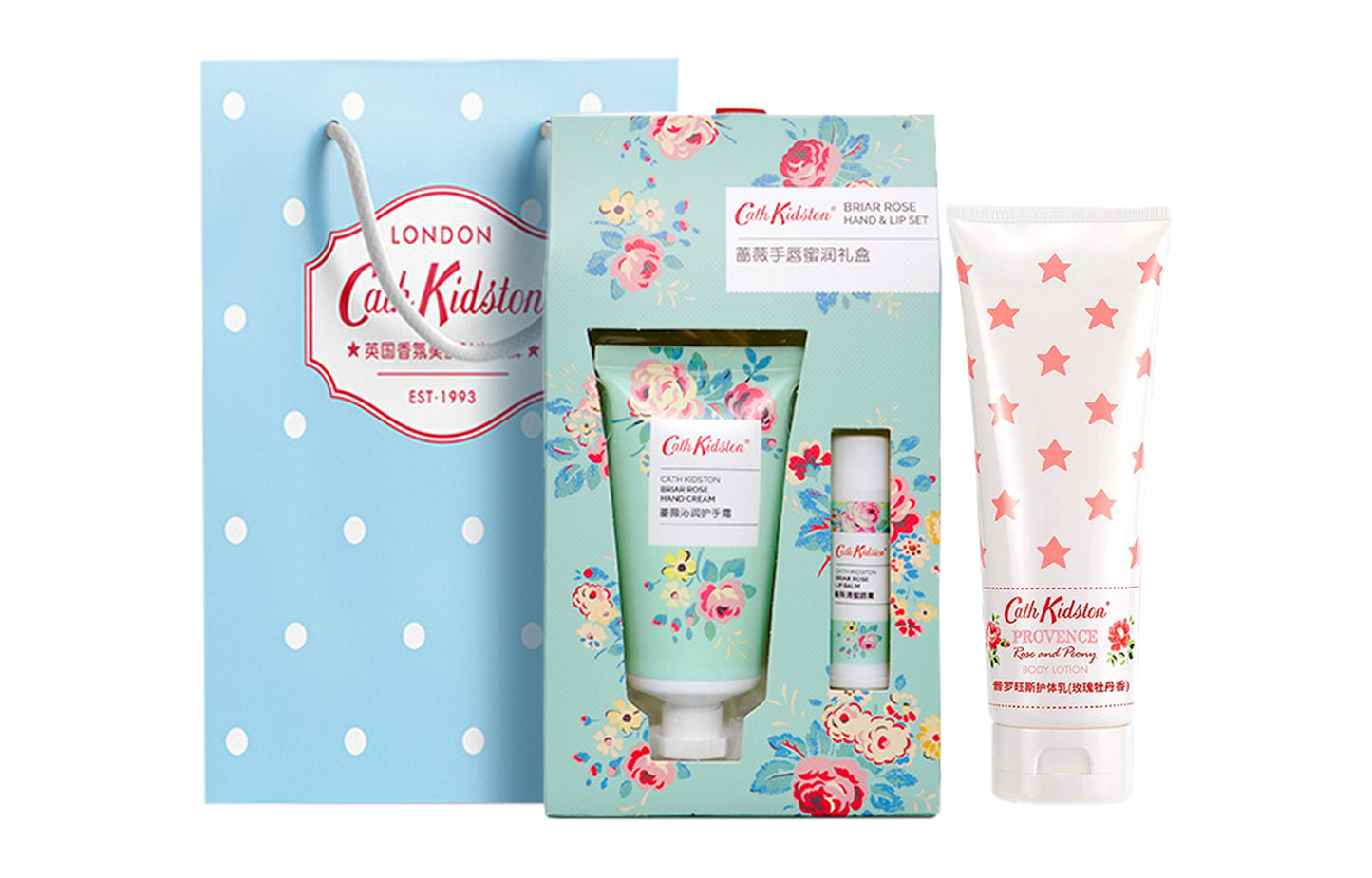 Подарочный набор cath kidston hand & lip nectar body lotion treatment set aromatic benefits 50ml+4g+250ml