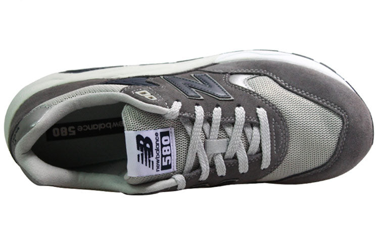 New Balans nb 580 klassik retro sigir terisi sirpanishga qarshi aşınmaya bardoshli engil past porozlikli erkaklar va ayollar uchun sement kulrang d keng poyafzal