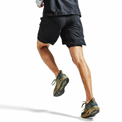Under armour легкие облегающие тканые тренировочные шорты 2-в-1 athletic shorts men's black