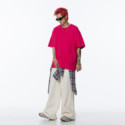 Golfkross harflari shimgichli bosilgan naqshinkor kashtado'zlik tasodifiy yumaloq bo'yinli yelkali qisqa yengli futbolkalar naqshli erkaklar va ayollar