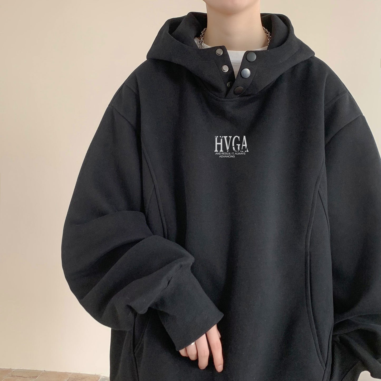 Erkaklar uchun HVGA ko'cha logotipli kapshonli