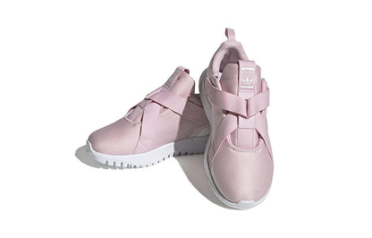 Adidas originals flex 2.0 низкие верхние спортивные повседневные кроссовки розовый средний маленькие дети
