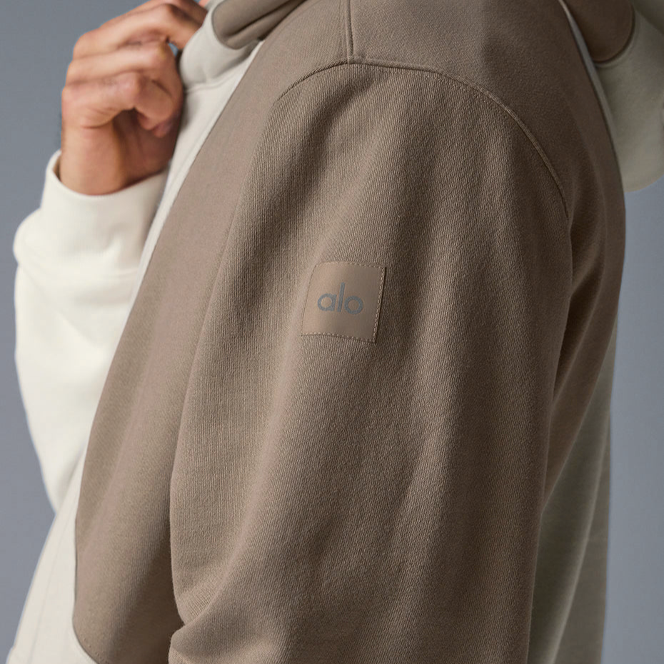 Erkaklar va ayollar uchun Alo yoga accolade rangli kaputli tasodifiy uzun yengli kozok