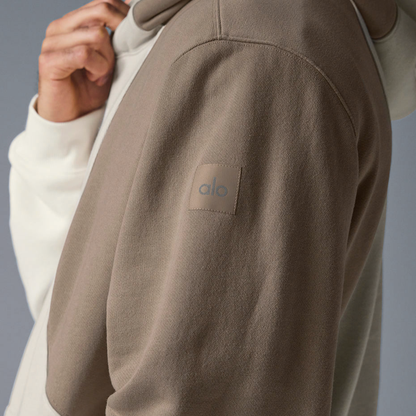 Erkaklar va ayollar uchun Alo yoga accolade rangli kaputli tasodifiy uzun yengli kozok