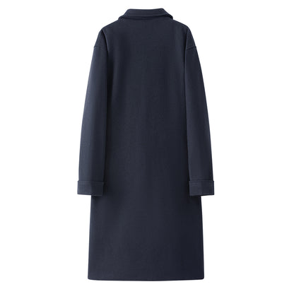 FC Barcelona koreys dangasa uslubidagi asosiy uzun cho'ntakli issiq ko'ylagi uzun yengli lapel ikki qismli qulay moda katta sezgi trendi tasodifiy palto bir xil paragrafli erkaklar va ayollar