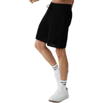 Alo yoga trikotajli tekis rangli to'rli erkaklar sport shortilari