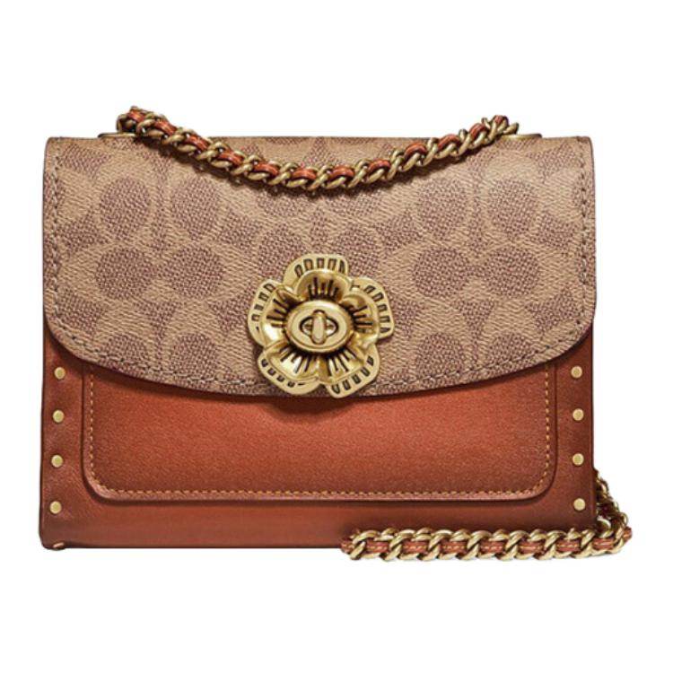 Сумка женская Coach Parker 18 Rivet Camellia Chain Flap - Boxette Shop