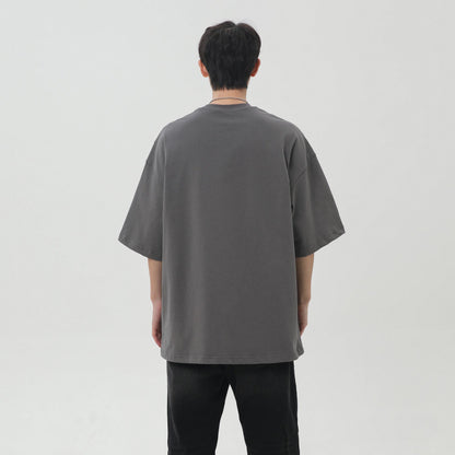 Paddy Julia bir xil rangdagi asosiy dekonstruksiya qilingan birlashma dizayn hissi yelkali bo'sh ko'p qirrali oddiy shamol qutisi versiyasi pastki qismdagi kalta yengli futbolka erkaklar va ayollar bir xil modellar