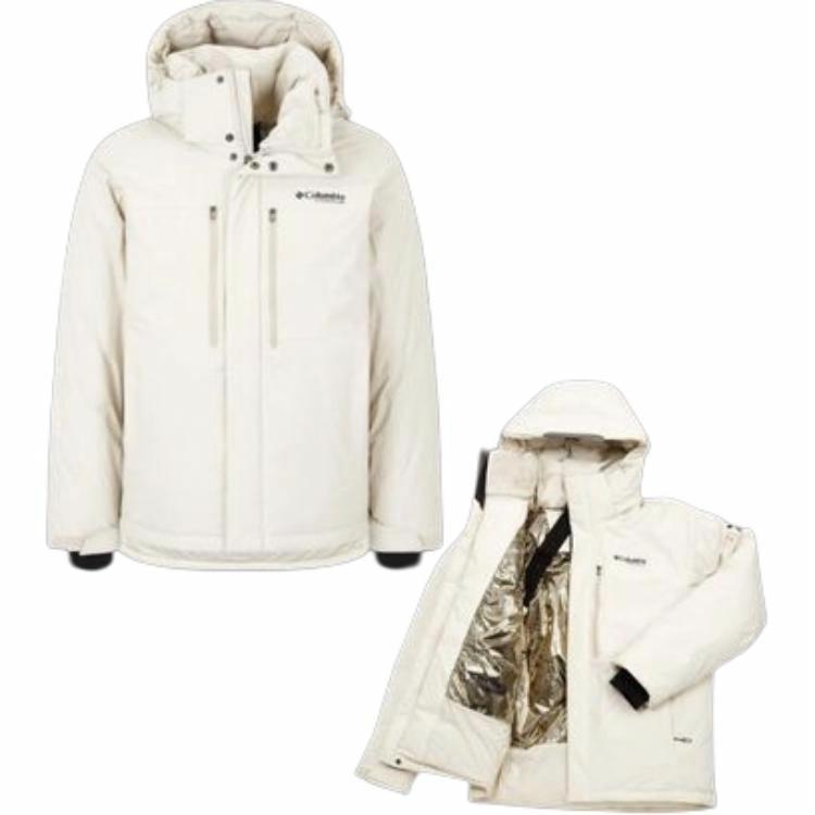 Columbia titanium clive lake outdoor walking lightweight warm waterproof windproof goose down hooded down jacket men's white