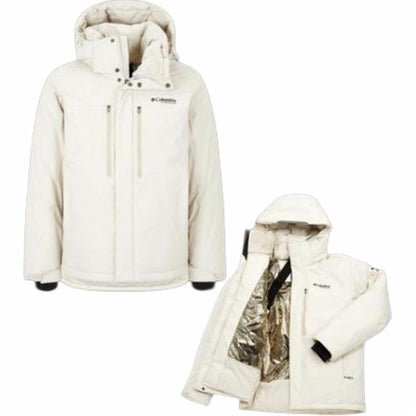 Columbia titanium clive lake outdoor walking lightweight warm waterproof windproof goose down hooded down jacket men's white
