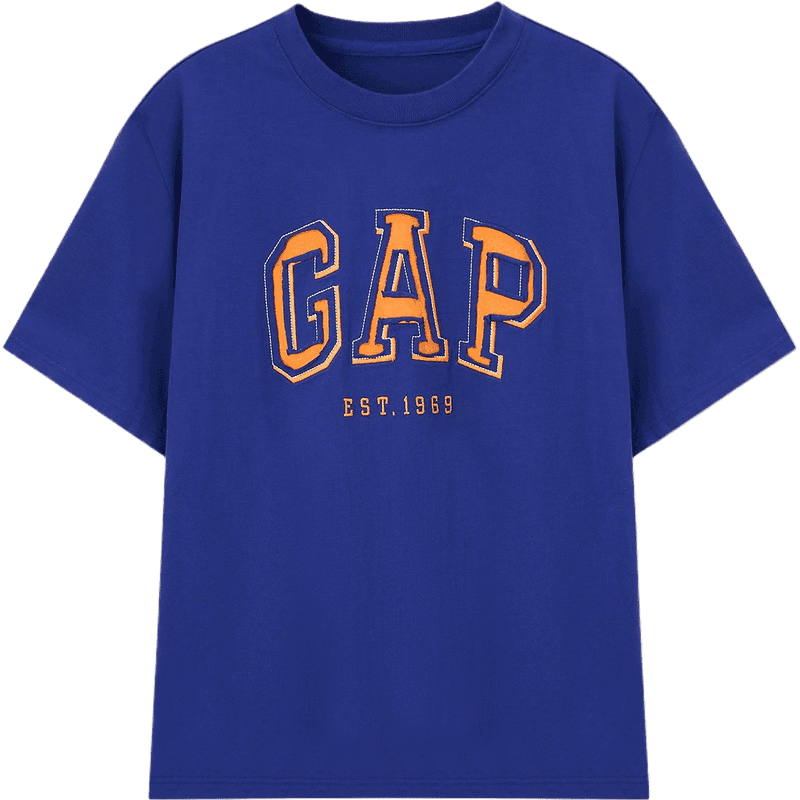 Gap крупные буквы логотипа классическая универсальная футболка с коротким рукавом мужчины и женщины - Boxette Shop