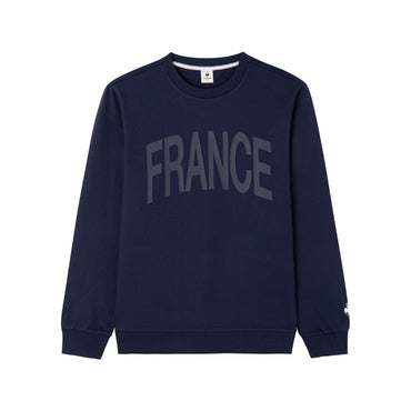 Le coq sportif trikolor to'plami sport oddiy dumaloq bo'yinli uzun yengli erkaklar sviteri