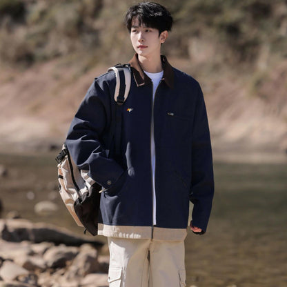 Paddy Julia Amerikalik retro lapel ish kiyimi bir xil rangdagi uzun yengli blazer ko'ylagi erkaklar va ayollar bir xil uslubda