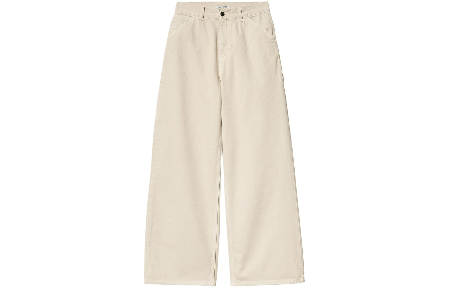 Carhartt wip w' jens shim bo'shashgan tekis baland belli shimlar oddiy ayollar shimlari bej