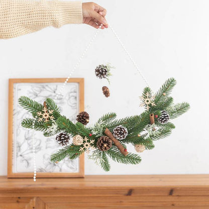 Венок настенный Aying Pinecone Rattan - Boxette Shop