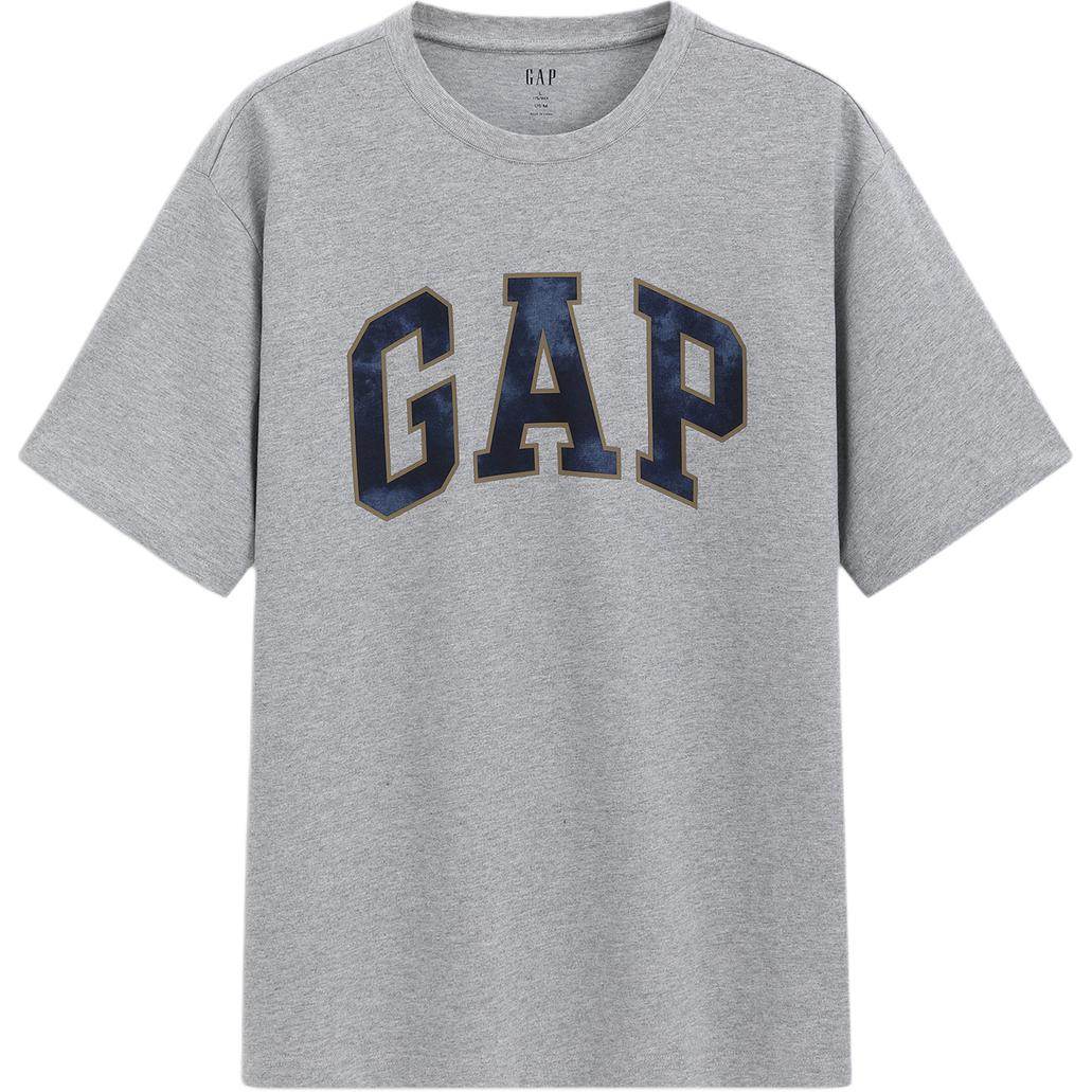 Gap офсетная печать большой логотип хлопок свободные футболки с коротким рукавом мужчины и женщины с тем же пунктом - Boxette Shop