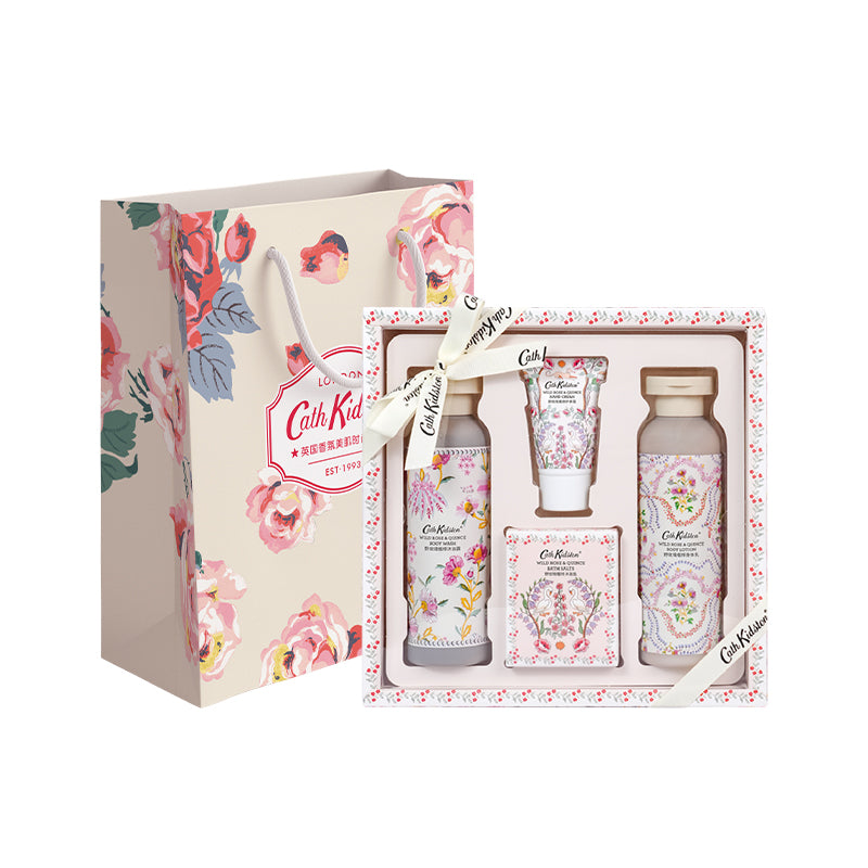 Cath kidston new wild rose gift set hydrating, cleansing & moisturising подарок подруге на день рождения