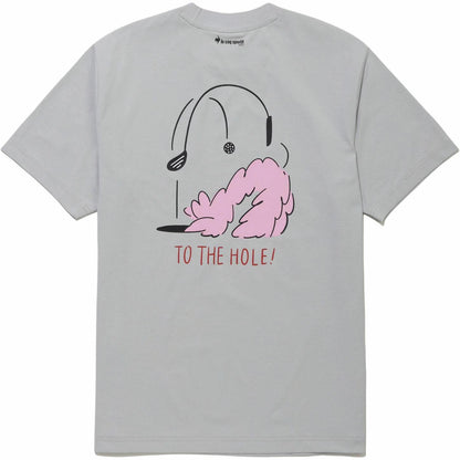 Le Coq Sportif logotipi bosilgan qisqa yengli, bo'yinbog'li futbolka