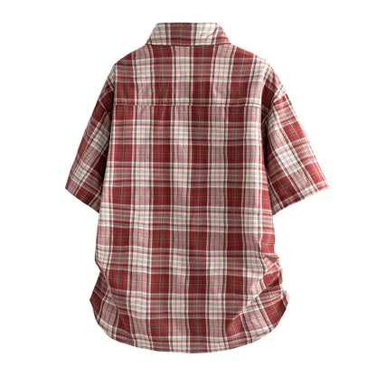 Igoi amerikalik retro yuzlik, bir xil paragrafli, erkin yupqa kesmali, yelkali, kalta yengli erkaklar va ayollar ko'ylagi