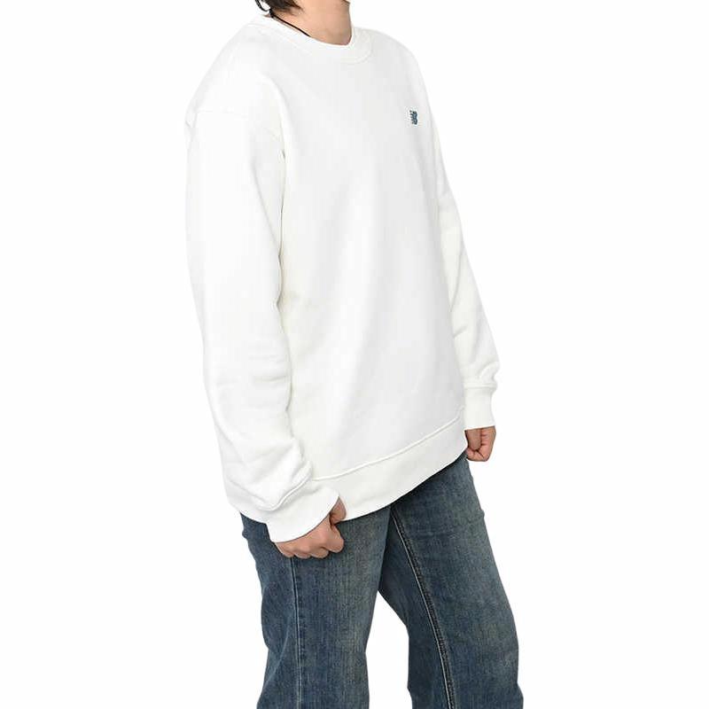 New Balance Letter Print Ekipaj bo'yinli erkaklar kozok fil suyagi