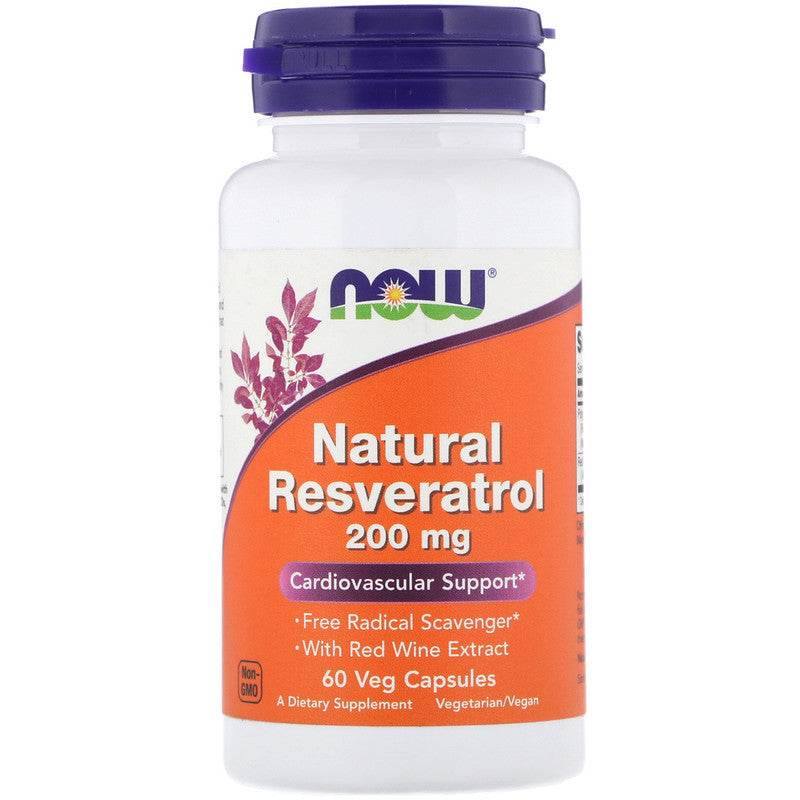 БАД NOW Foods Natural Resveratrol (натуральный ресвератрол) 200 mg - Boxette Shop