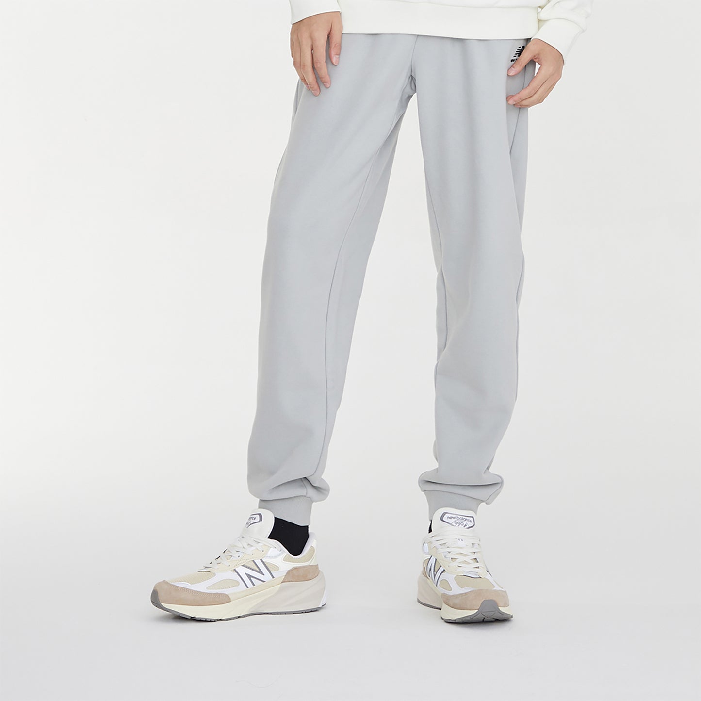 New Balance To'q rangli o'rta bel torli trikotaj sport shimlari Moda Uniseks shimlar Kulrang