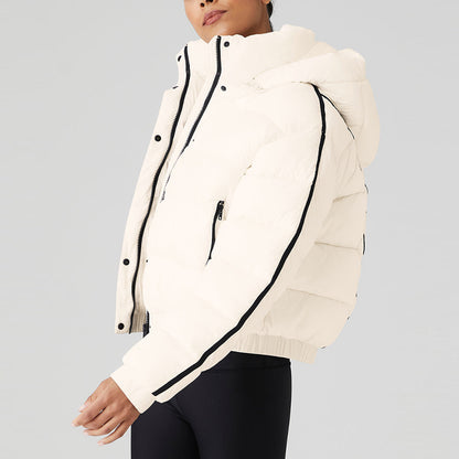 Пуховик женский Alo Yoga Striped Detachable Hood